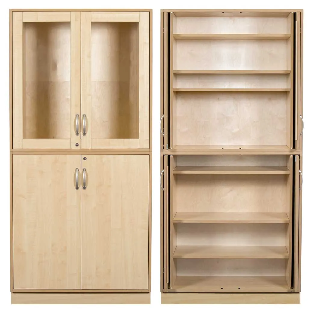 Sjöbergs Skåp 1, glas-/björkdörrar