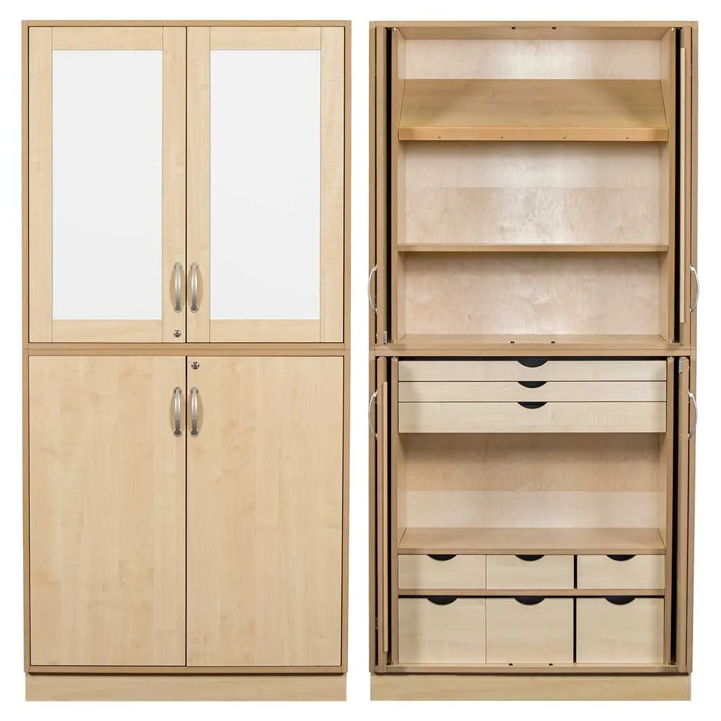 Sjöbergs Skåp 1, whiteboard-/björkdörrar