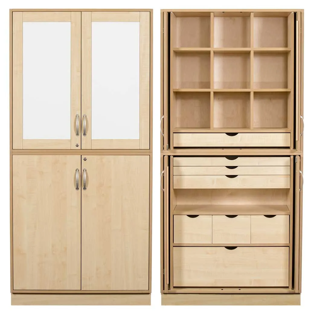 Sjöbergs Skåp 1, whiteboard-/björkdörrar